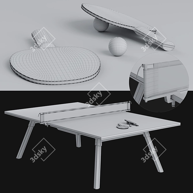 Ultimate Tournament HPL Tennis Table 3D model image 3