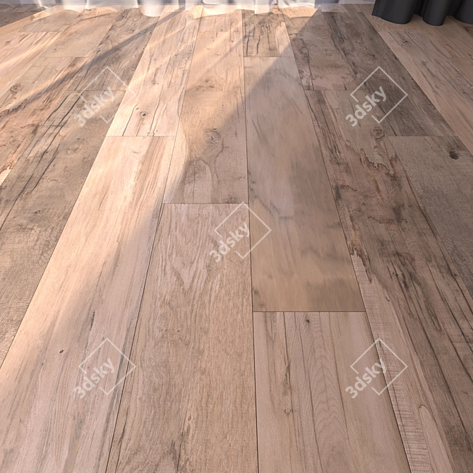 High-Definition Parquet Flooring 3D model image 1