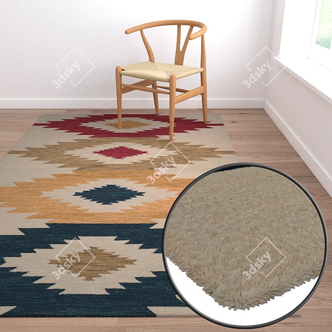 Luxury Carpet Set: High-Quality Textures 3D model image 2