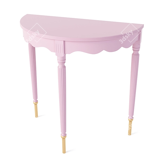 Elegant Half-Round Console: Unique Design 3D model image 1