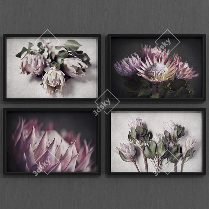 Contemporary Protea Art 3D model image 1