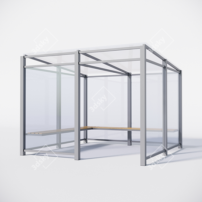 Glass Gazebo 3D model image 1