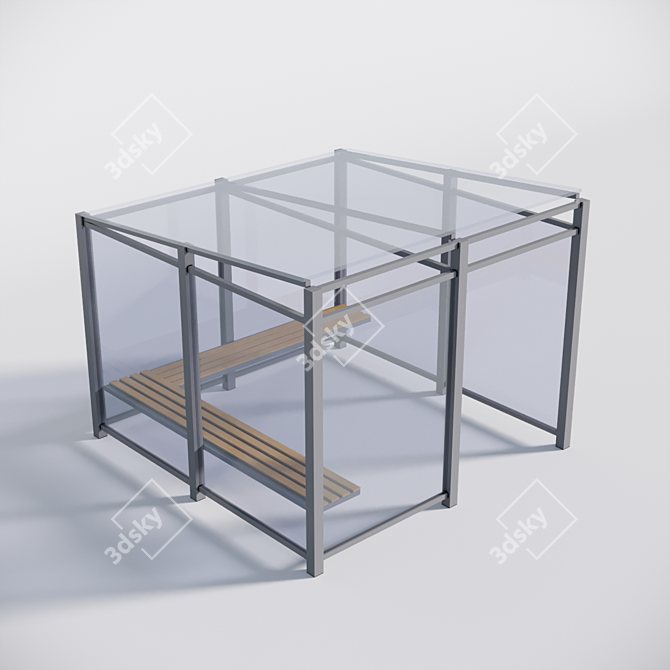 Glass Gazebo 3D model image 2