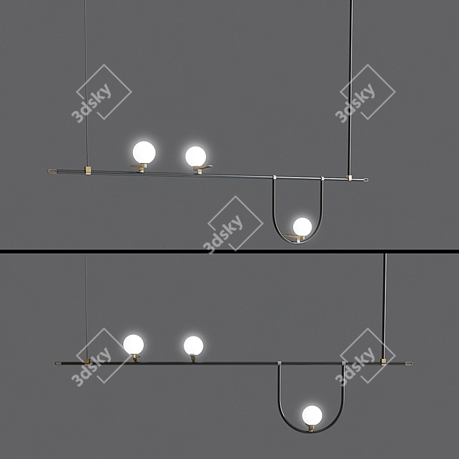 Yanzi Pendant Light: Modern and Elegant Design 3D model image 1