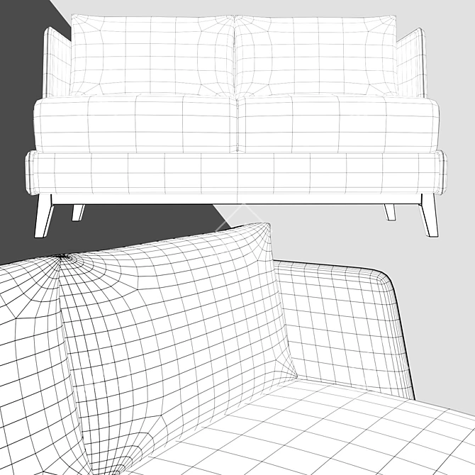 River Sofa: Elegant and Stylish 3D model image 3