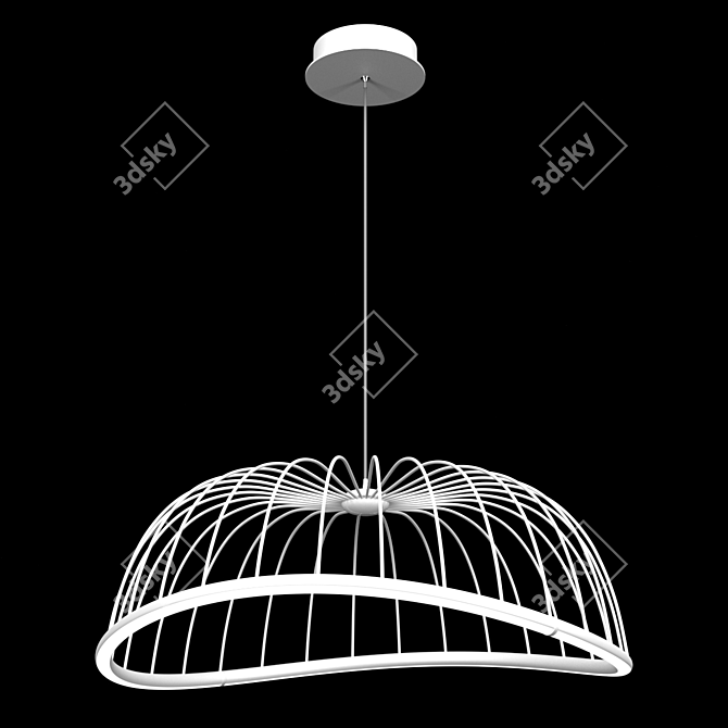 Celeste Chandelier: Elegant Lighting Fixture with LED Lights 3D model image 1