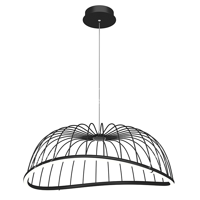 Celeste Chandelier: Elegant and Adjustable Lighting 3D model image 1