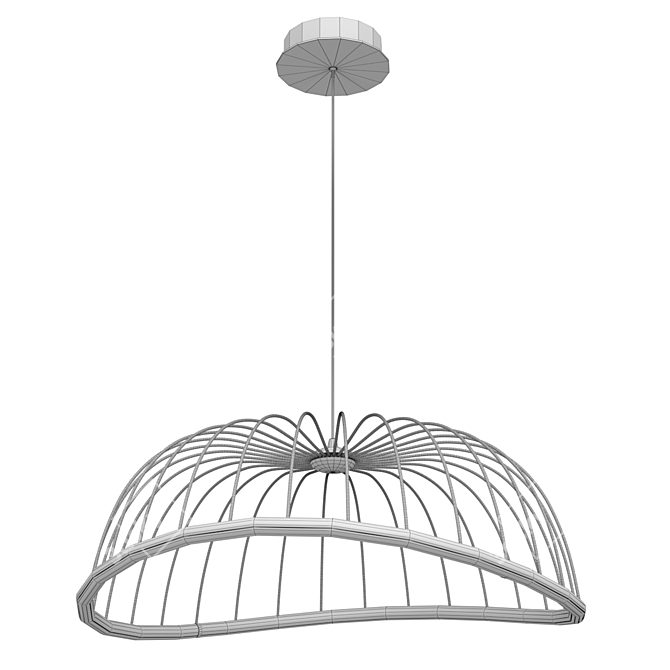 Celeste Chandelier: Elegant and Adjustable Lighting 3D model image 2