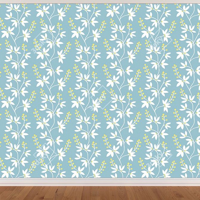 Seamless Wallpaper Set - 3 Colors 3D model image 2