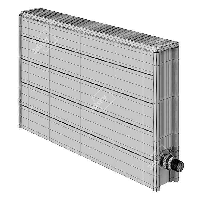 Strada Horizontal Wall Radiator: Efficient and Stylish 3D model image 2