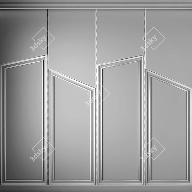 Elegant Decorative Panel - 3250 x 3230 3D model image 3