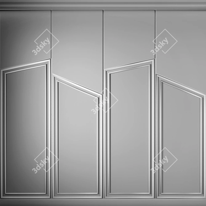Elegant Decorative Panel - Perfect for Modern Interior 3D model image 3