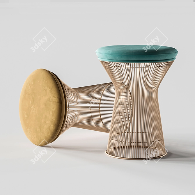 Modern Platner Chair: Unique Design 3D model image 1