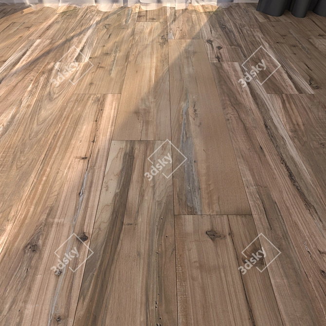 HD Textured Parquet Floor 3D model image 1