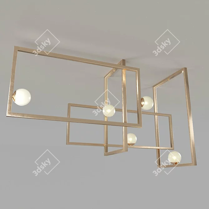 Venicem 48.040: Stylish Art Deco Ceiling Light 3D model image 1