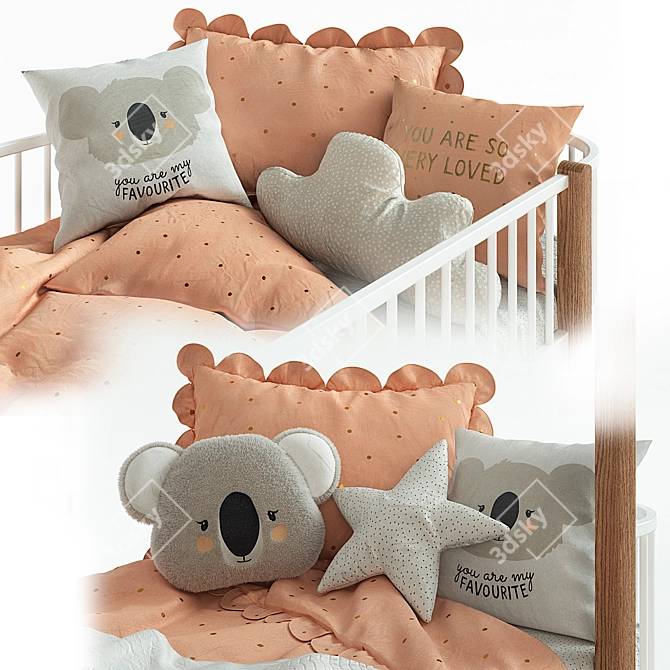 Nubie Oliver Wood Bed - Stylish Children's Bed 3D model image 2