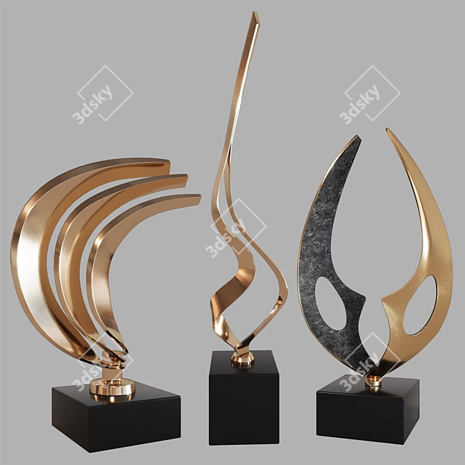 Eternal Flame: Bronze Sculpture Awards 3D model image 1