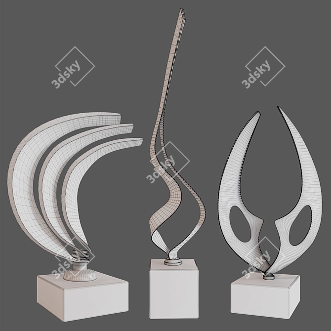 Eternal Flame: Bronze Sculpture Awards 3D model image 2