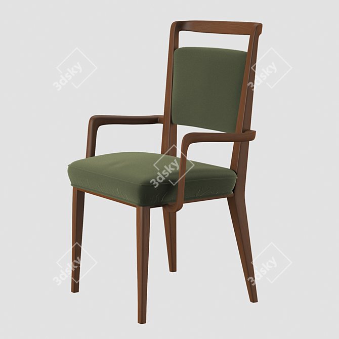 Contemporary Chair with Armrests | MILÀ Volpi Sedie 3D model image 1