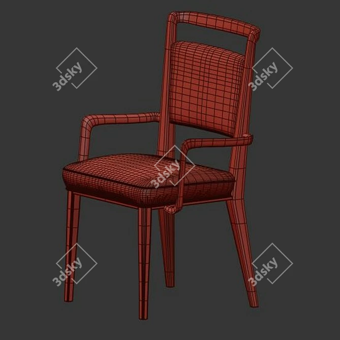 Contemporary Chair with Armrests | MILÀ Volpi Sedie 3D model image 3