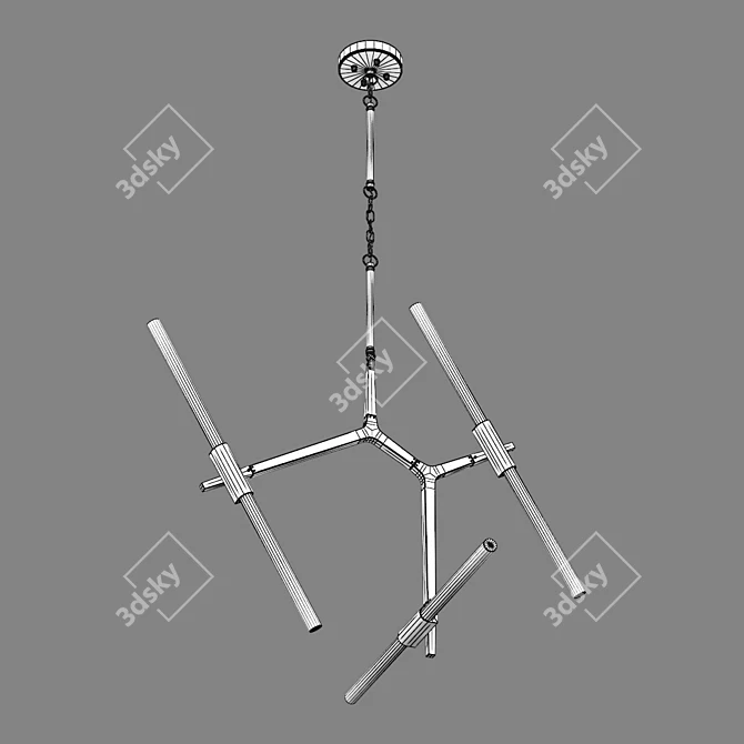 Struttura Lightstar Chandelier - Sleek and Modern Lighting Solution 3D model image 3