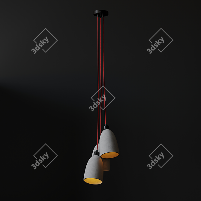 Title: Elegant Ceiling Light Fixture 3D model image 2