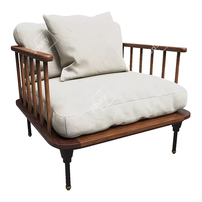 Modern Distrikt Single Seat Sofa 3D model image 1