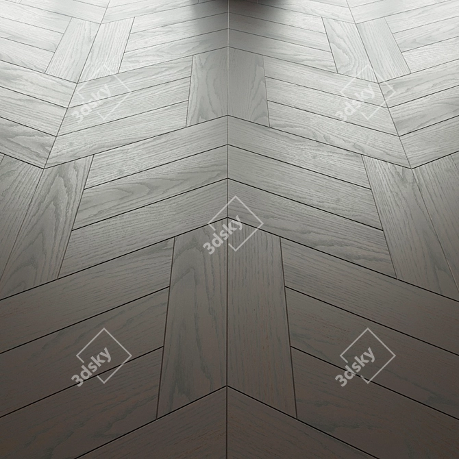 Zonta Chevron Oak Parquet 3D model image 1