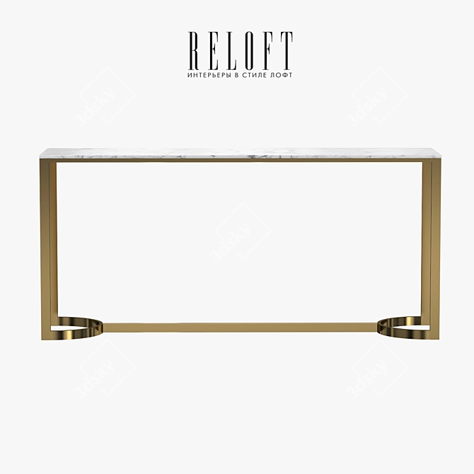 Luxury Loft-style Blanchard Console Table 3D model image 2