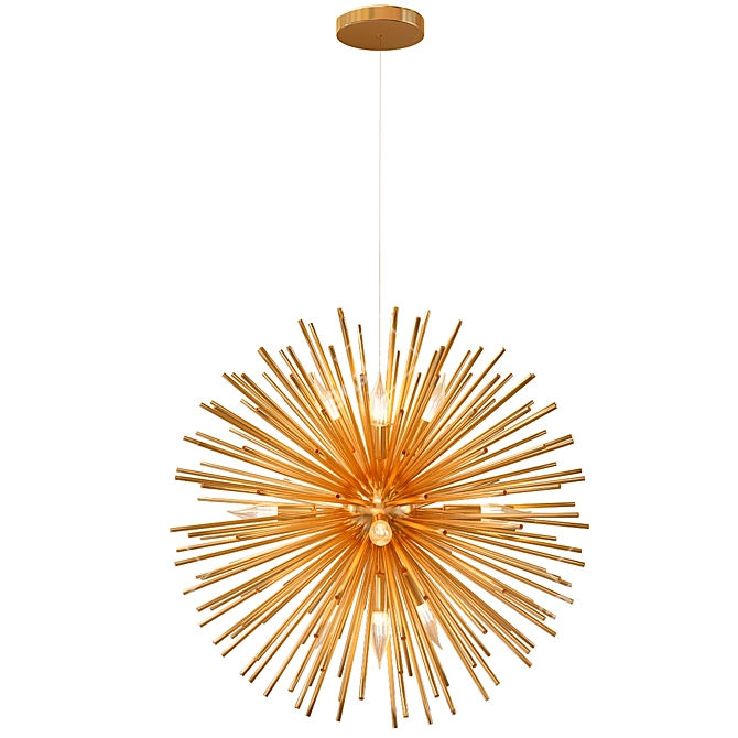 Elegant Glow Pendant Chandelier 3D model image 1