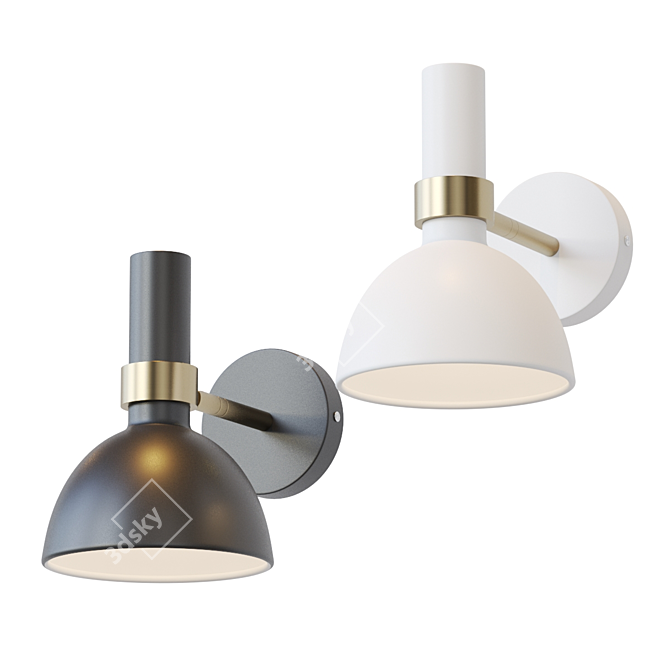 Elegant Nordic Style Wall Lamp 3D model image 1