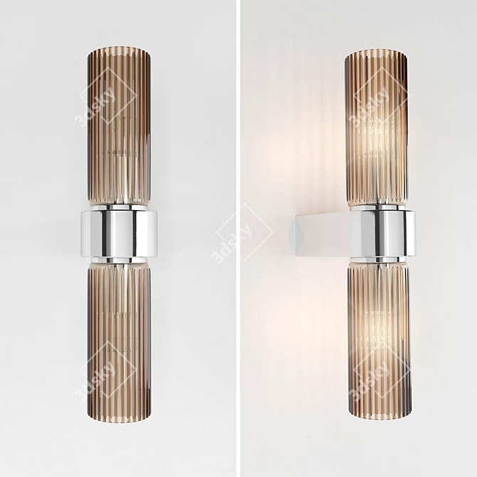 Antoniolupi Rondo: Elegant Chrome Wall Sconce 3D model image 2