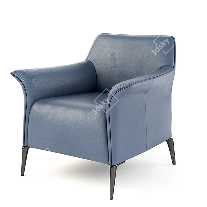 Lux Leather Armchair 3D model image 1