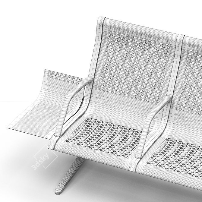 Modular Aluminum Bench: ACTIU Passport 3D model image 3