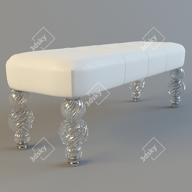 Elegant Seguso Mori Ottoman 3D model image 1