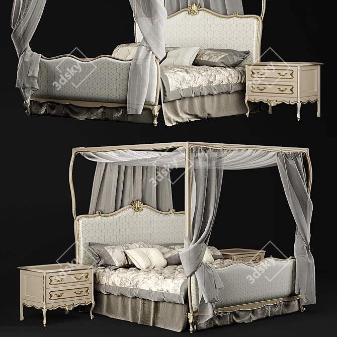 Angelo Cappellini Strauss Bedroom Set 3D model image 1