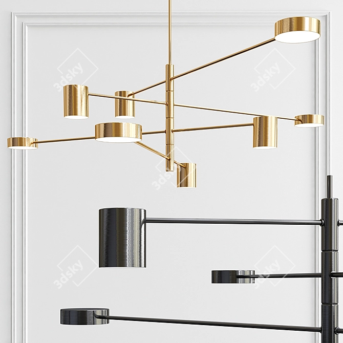 Sunshine Delight 8-Light Chandelier 3D model image 1