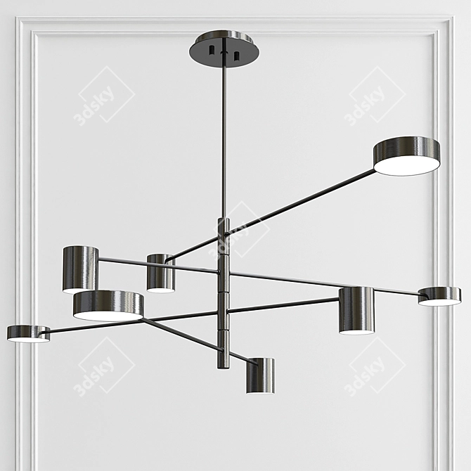 Sunshine Delight 8-Light Chandelier 3D model image 2