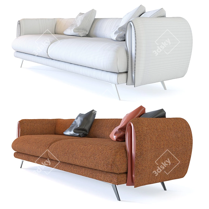 Bonaldo Saddle 2-Seater Sofa 3D model image 2