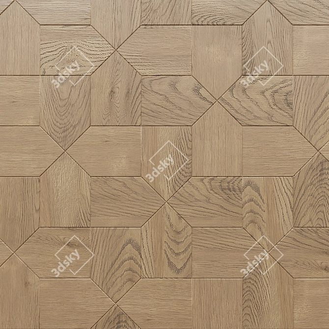 Short unique title for the product: 

Sakura Oak Parquet | Elegant and Timeless 3D model image 2