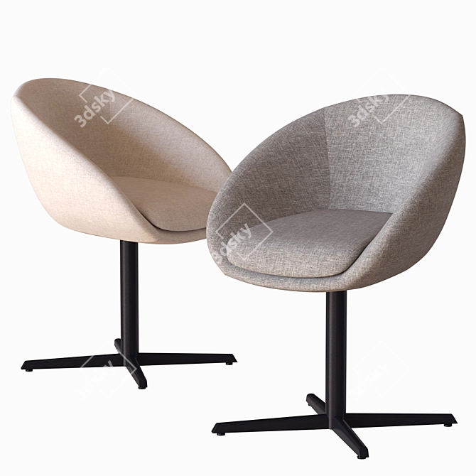 Minotti Russell Chair: Sleek 3D Design 3D model image 2