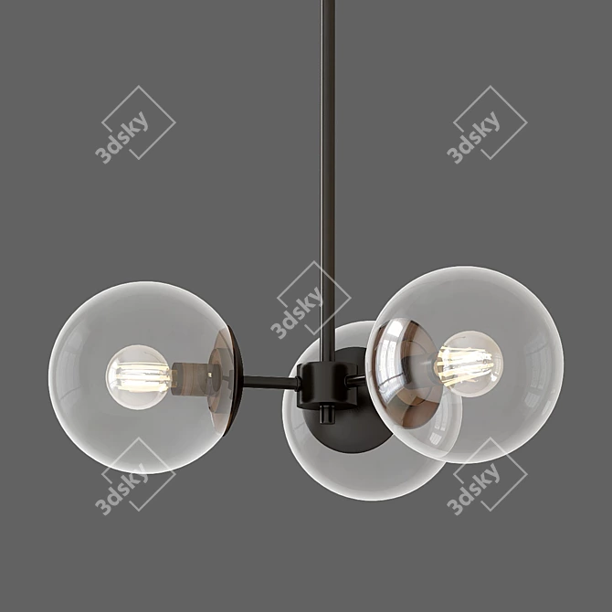 Elegant Gabriel Globe Chandelier 3D model image 1