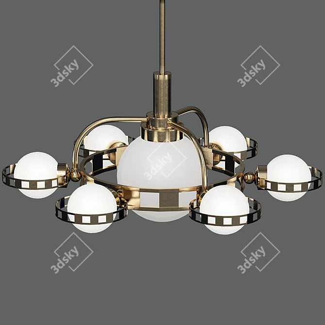 Olympus Chandelier: Elegant Light Fixture 3D model image 1