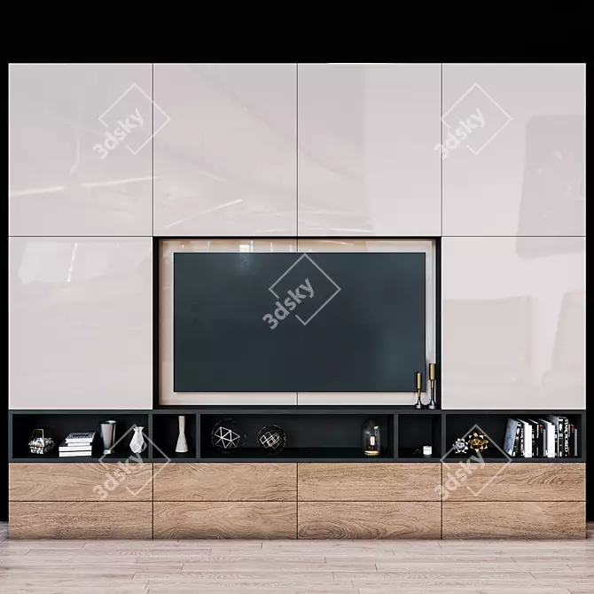 TVzone-20: Sleek HD Smart TV with V-Ray 3D model image 1