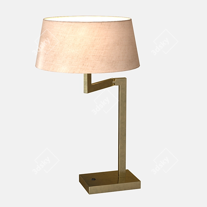 Brass Swing Table Lamp 3D model image 2