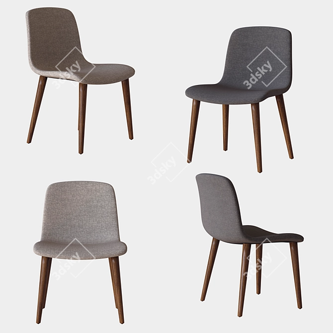 Elegant Bacco Chair Design 3D model image 2