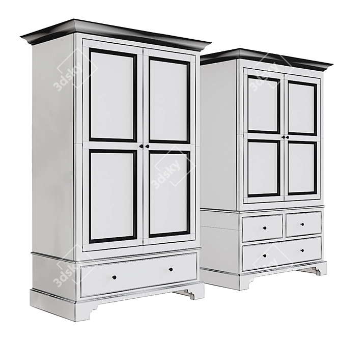 Chichester Wardrobe: Elegant and Spacious 3D model image 3