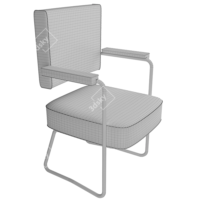 Title: Vintage Roneo Office Chair (1950s) 3D model image 3