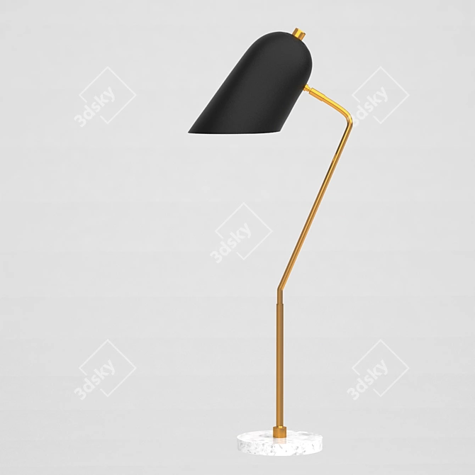 Modern Marble LED Table Lamp 3D model image 1