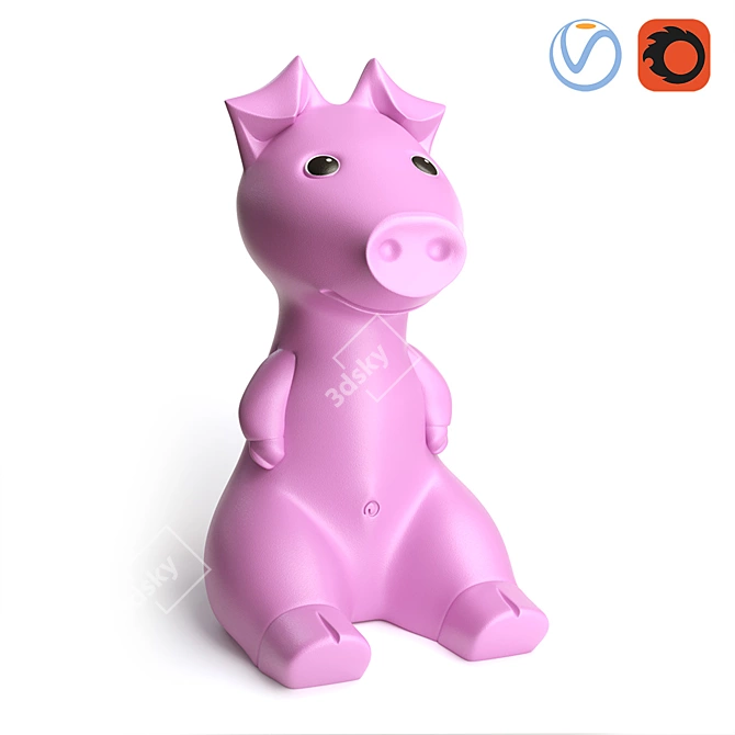 Pink GULLGRIS Moneybox 3D model image 1